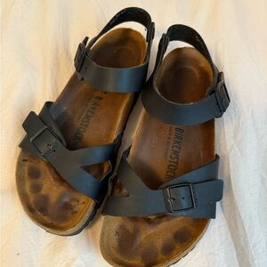 Birkenstock Black Sandals Classic Two-Strap Design